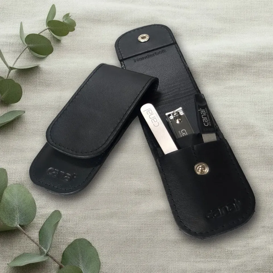 Canal Instrumente 5379 Reise-Etui Schwarz 3-teilig Leder