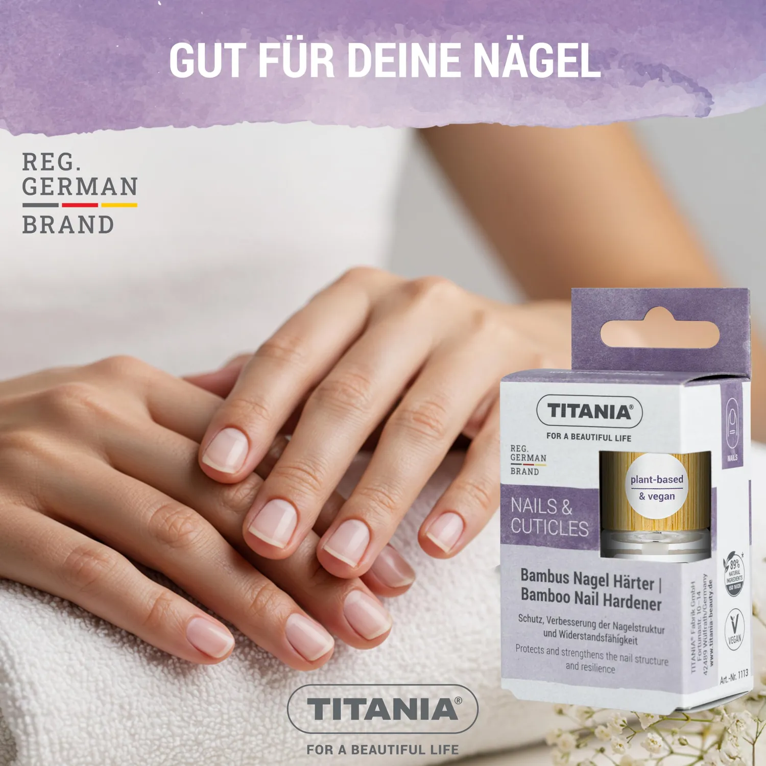 Titania Bambus Nagelhärter 12ml vegan gegen brüchige Nägel