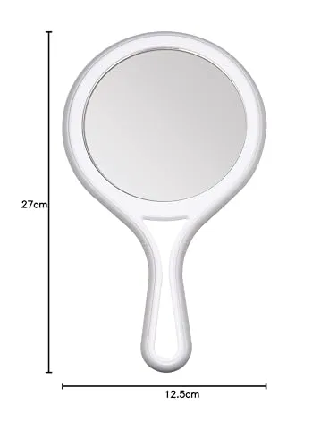 Titania Handspiegel 5-fach Vergrößerung grau 27 cm