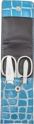 Nippes Solingen Classic Maniküre-Set Blau 3-tlg Rindsleder