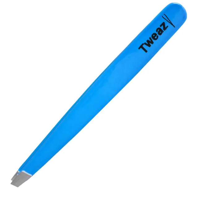 K-Pro Tweazy Pinzette schräg blau Edelstahl 9,5 cm