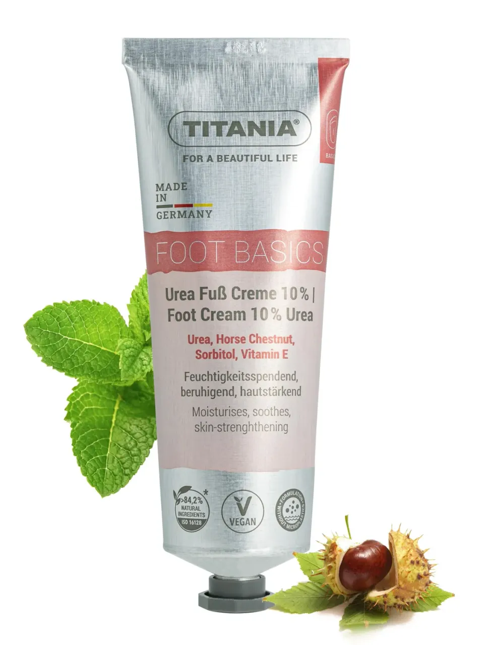 Titania Fußcreme Urea 10% 75 ml für sehr trockene Füße