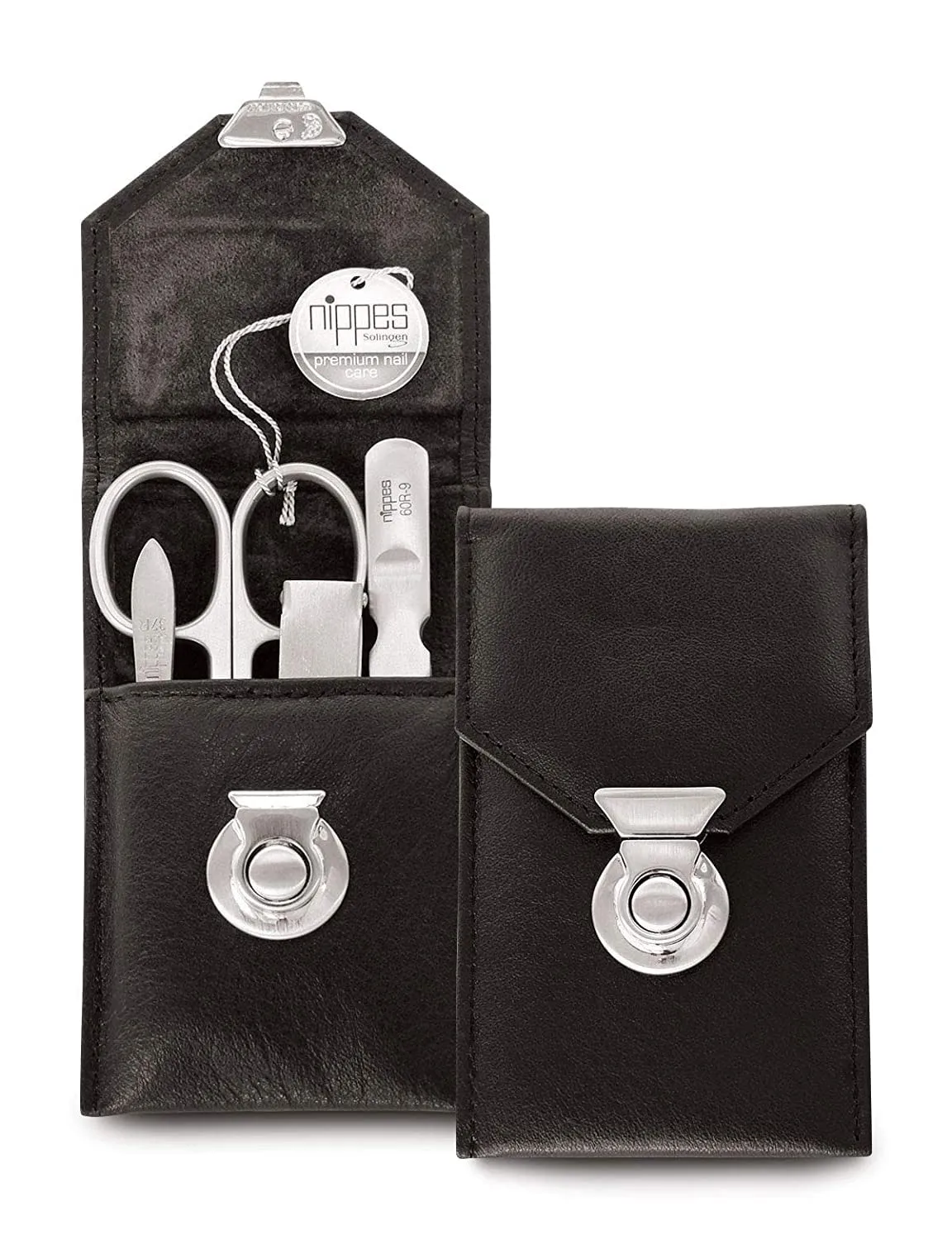 Nippes Solingen Locks Maniküre Set 5-teilig Leder schwarz