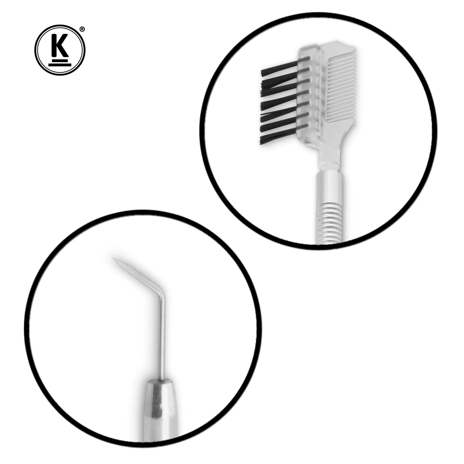 K-Pro Wimperntrenner Augenbrauenkamm Edelstahl