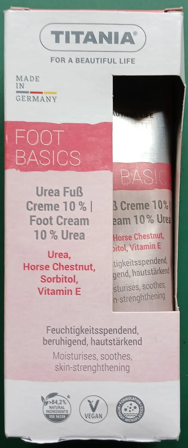 Titania Fußcreme Urea 10% 75 ml für sehr trockene Füße