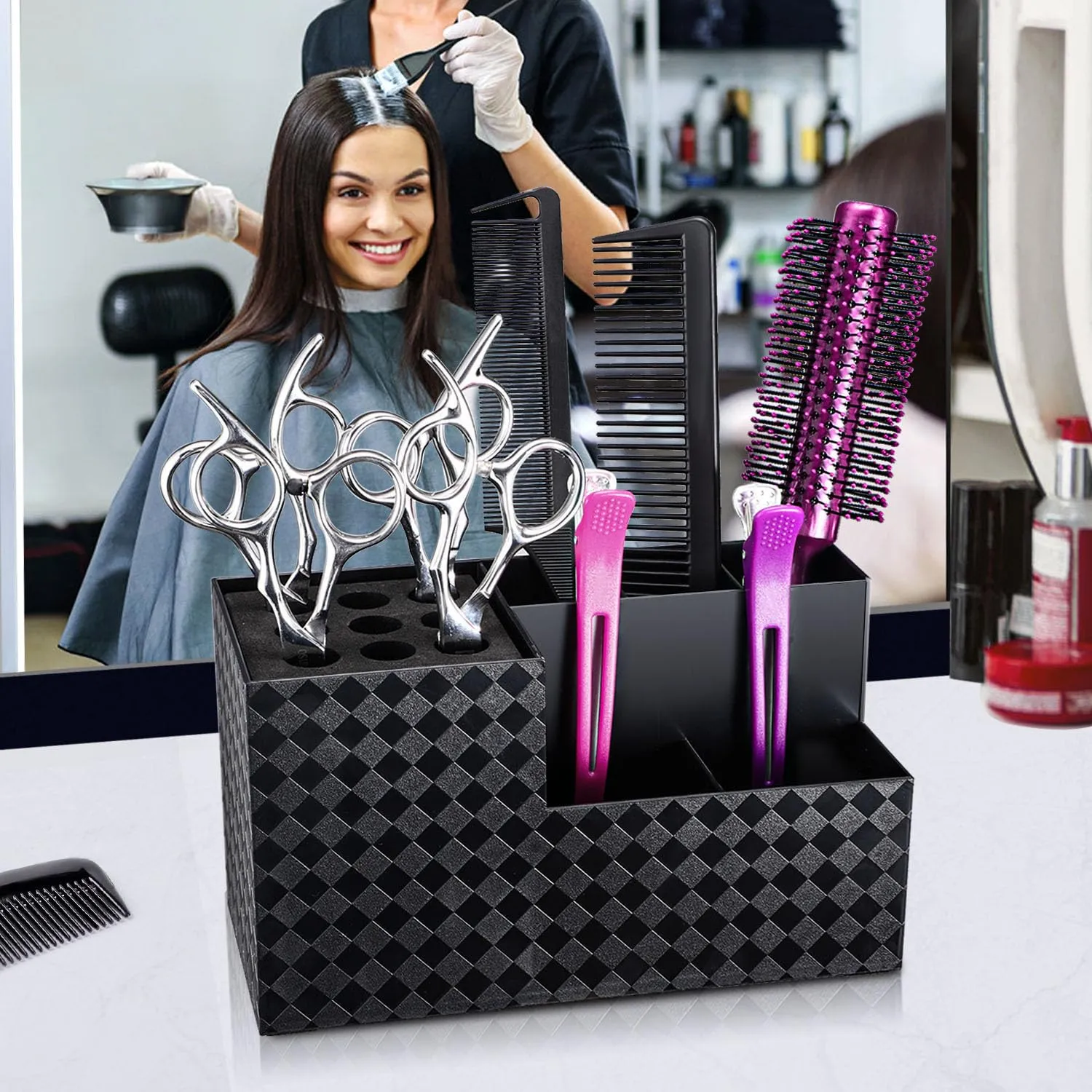 Noverlife Scherenhalter Waben 6er Organizer Ständer