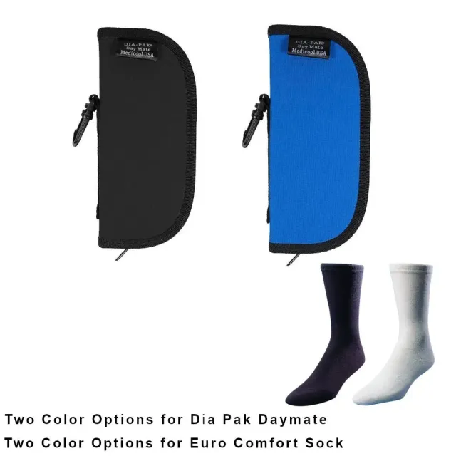 Medicool Dia-Pak Daymate Insulintasche Set Socken wasserabweisend