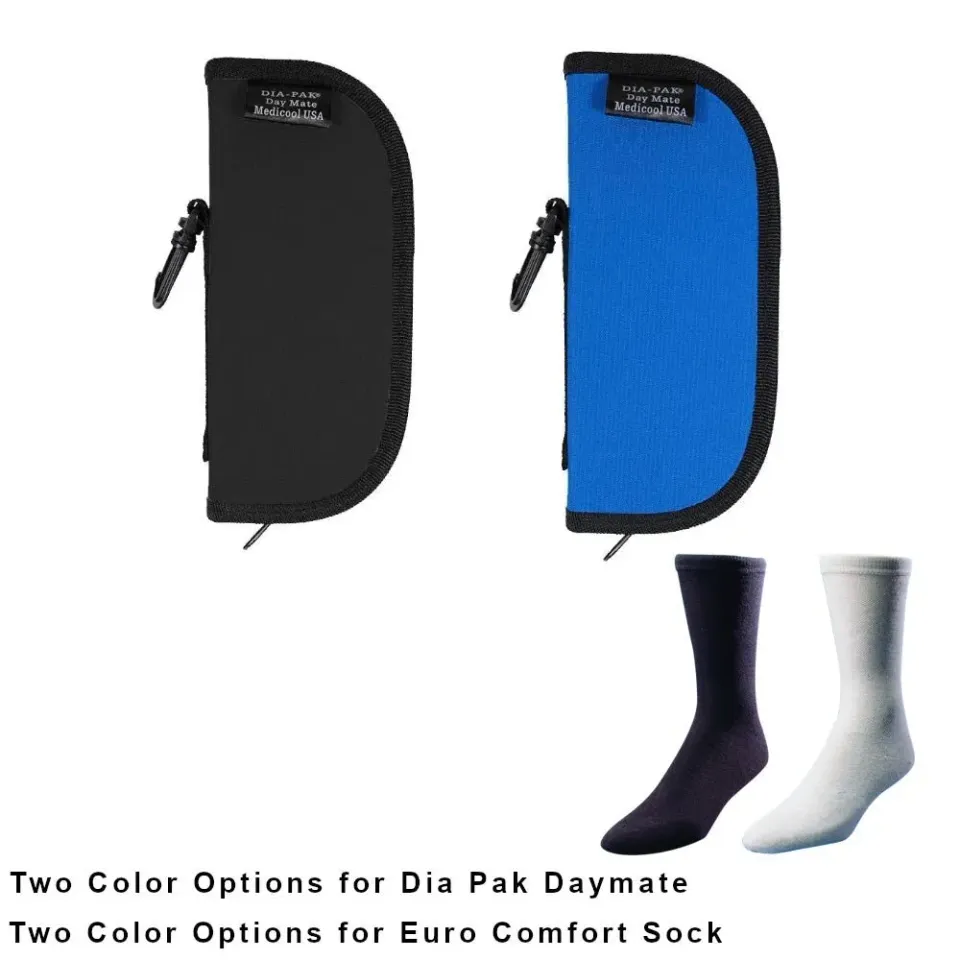 Medicool Dia-Pak Daymate Insulintasche Set Socken wasserabweisend