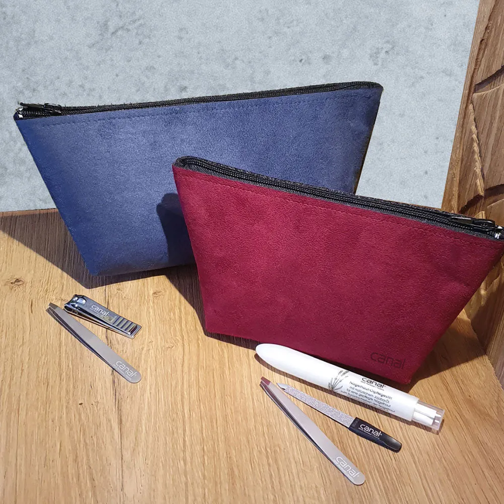 Canal Instrumente Kulturtasche Alcantara blau 3-teilig