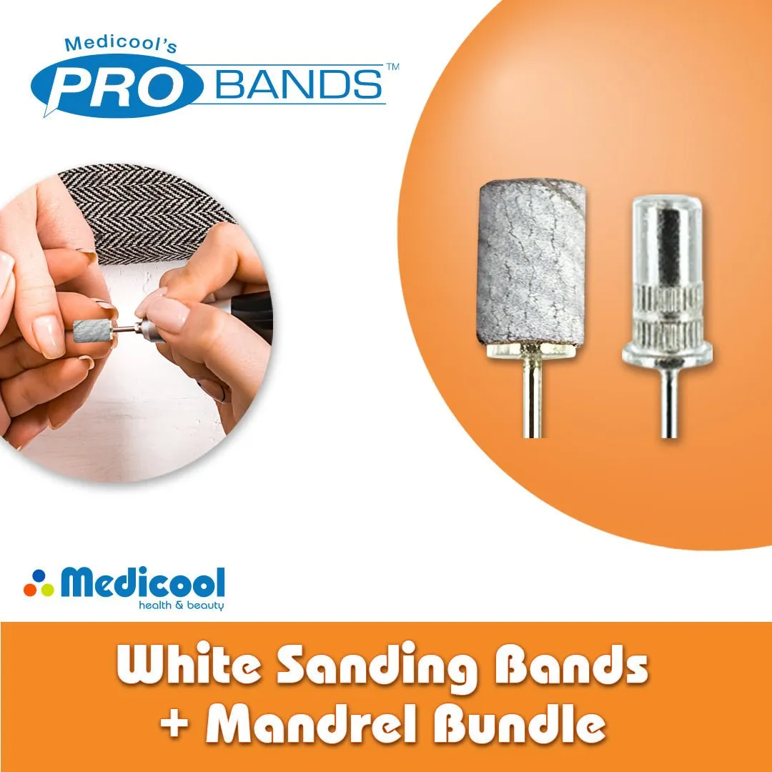 Medicool Pro Bits White Sanding Bands Schleifbänder fein 100 Stk