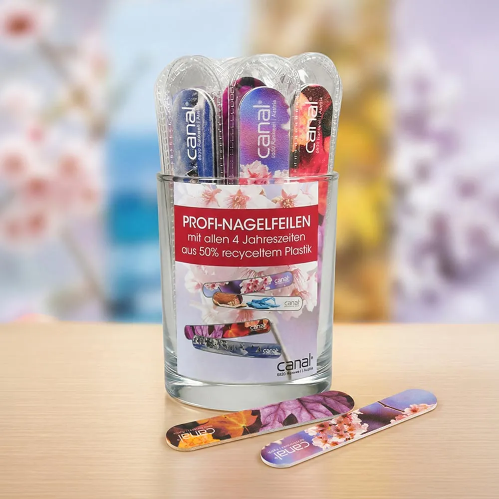 Canal Sandblattfeilen Glasdisplay Jahreszeiten 22 Stk