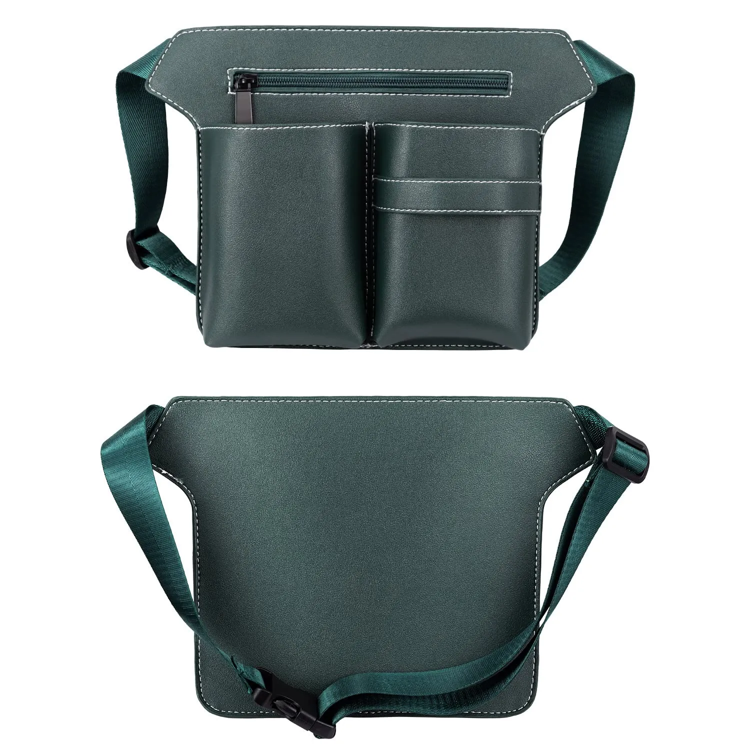 Noverlife Scherentasche dunkelgrün PU-Leder Gürtel 6 Taschen