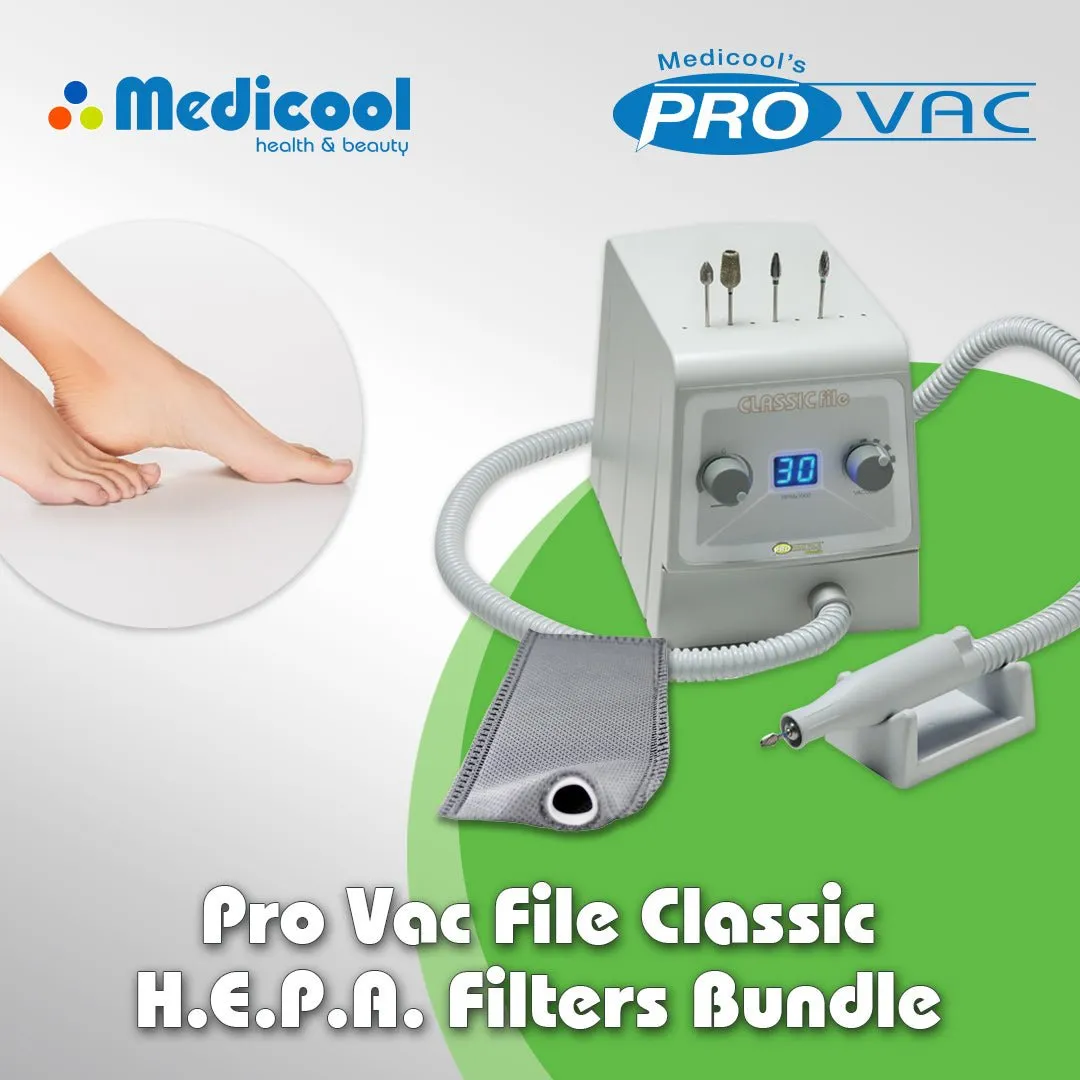 Medicool Pro Vac File Classic Fräser HEPA 5er Set
