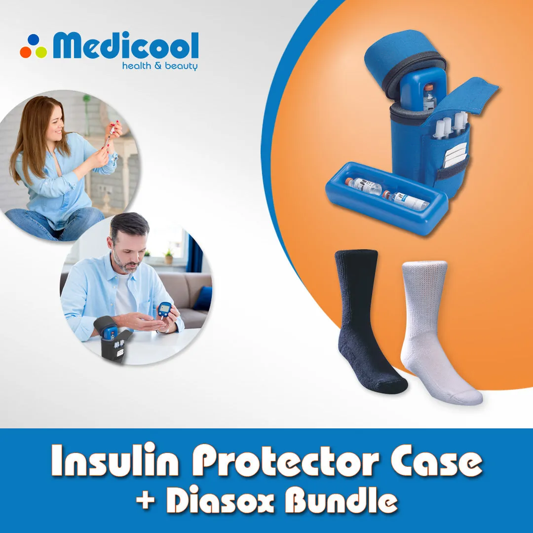 Medicool Insulin Protector Case Diasox Set Blau Kühltasche
