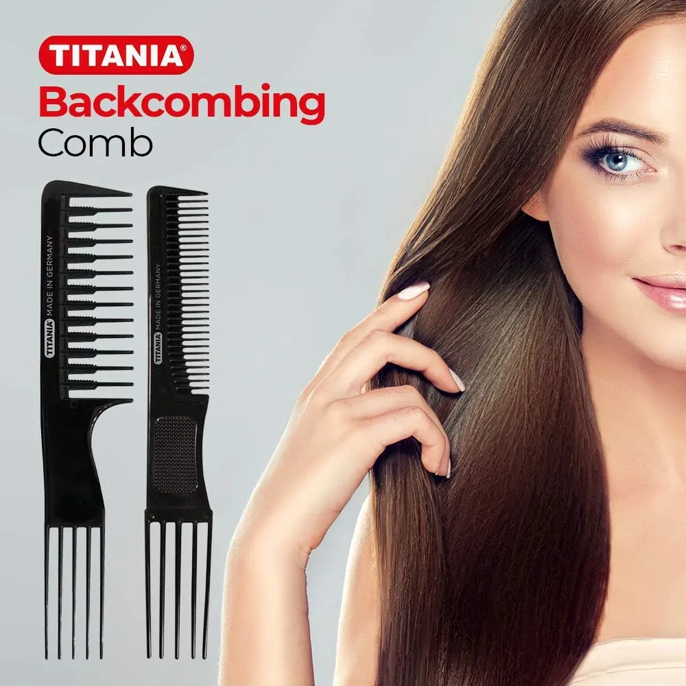 Titania Hair Toupierkamm 17,5 cm schwarz Volumen