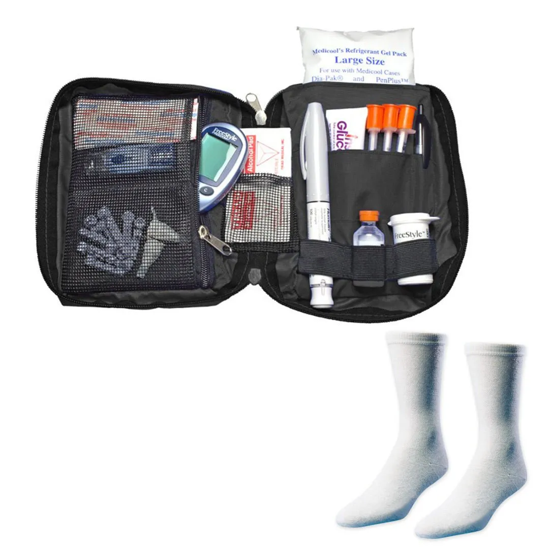 Medicool Dia-Pak Classic Kühltasche Schwarz mit Socken kühlend