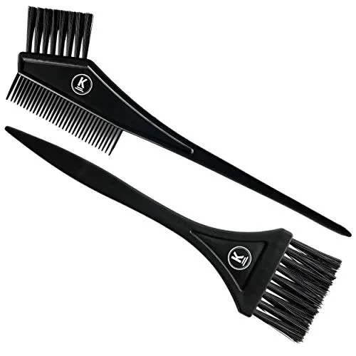 K-Pro Färbepinsel 2er Set Schwarz mit Kamm