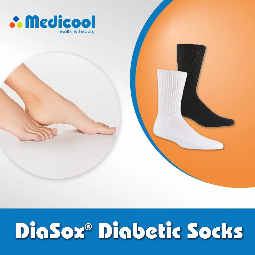 Medicool DiaSox Plus Diabetikersocken Weiß Single M