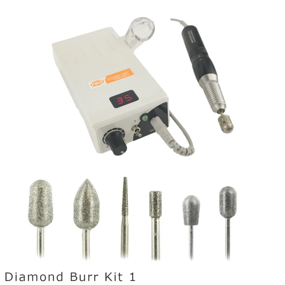 Medicool Pro Power 35K Fußpflegefräser Silber Diamant Set