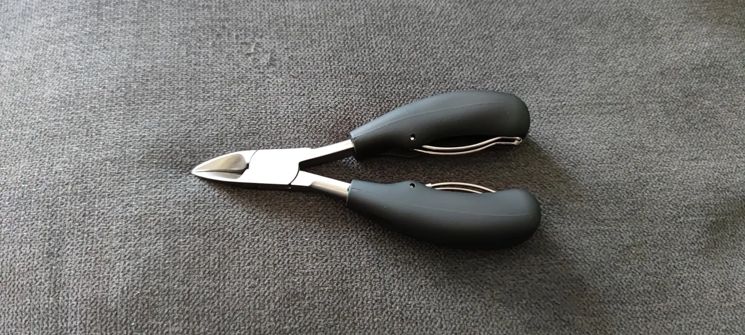 INXEN Profi Nagelknipser Set 7-teilig Rot für dicke Fußnägel