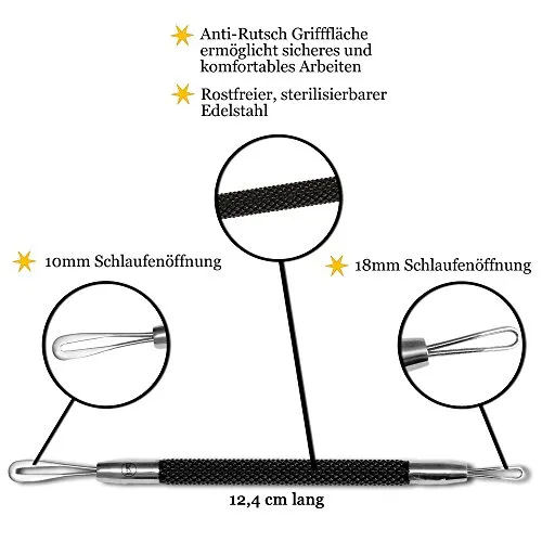 K-Pro Mitesserentferner Komedonenquetscher Edelstahl