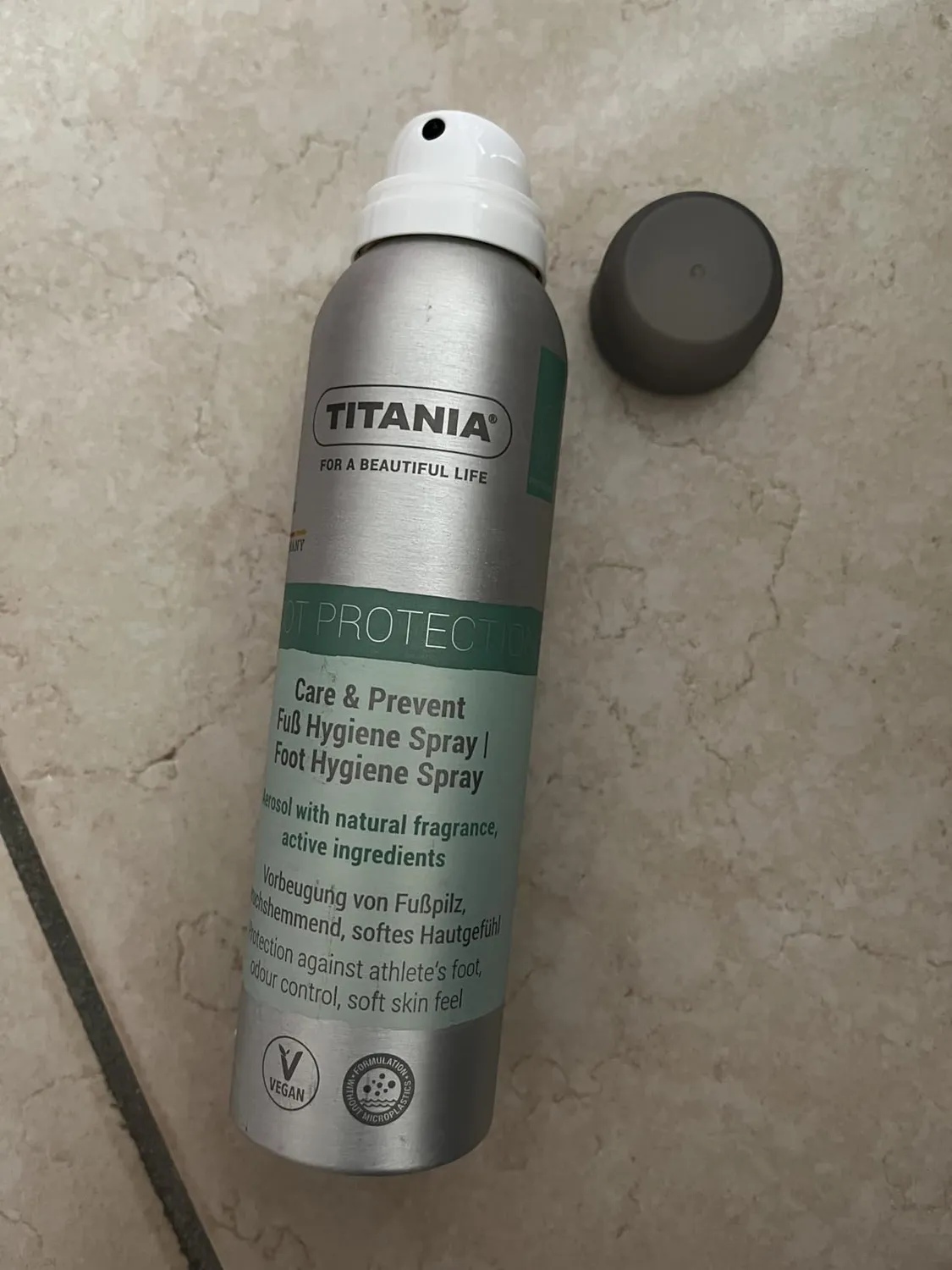 Titania Fußspray 150 ml Teebaumöl vegan mikroplastikfrei