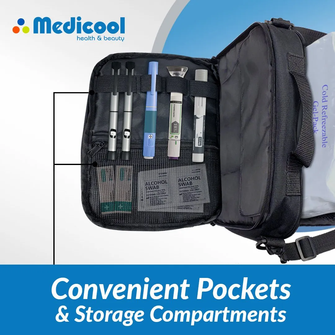Medicool GLP-1 Kühltasche Groß mit Kühlakku