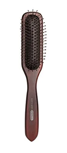 Titania Hair Massagebürste oval groß Holz braun