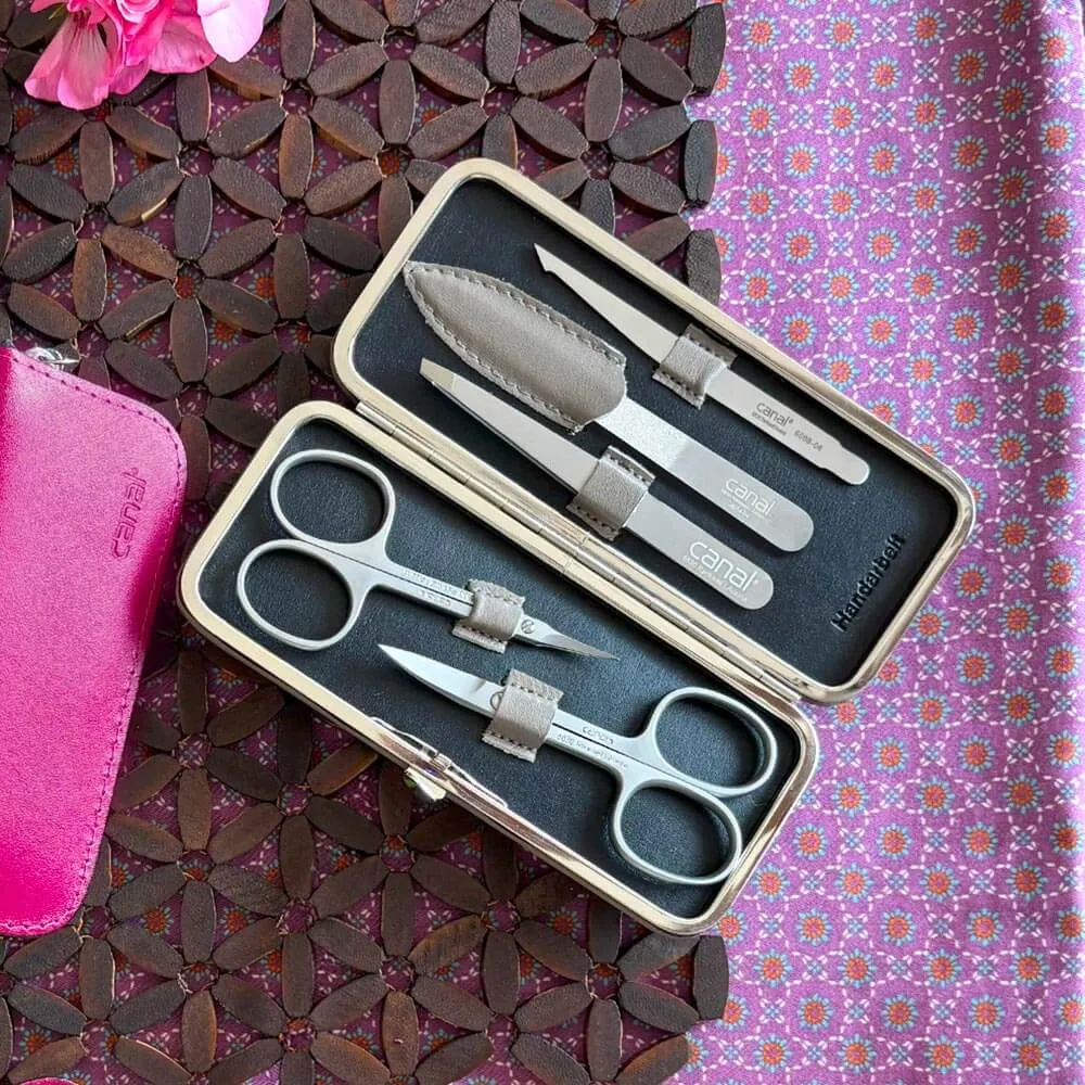 Canal 5374 Maniküre-Set Leder 5-teilig Rosa