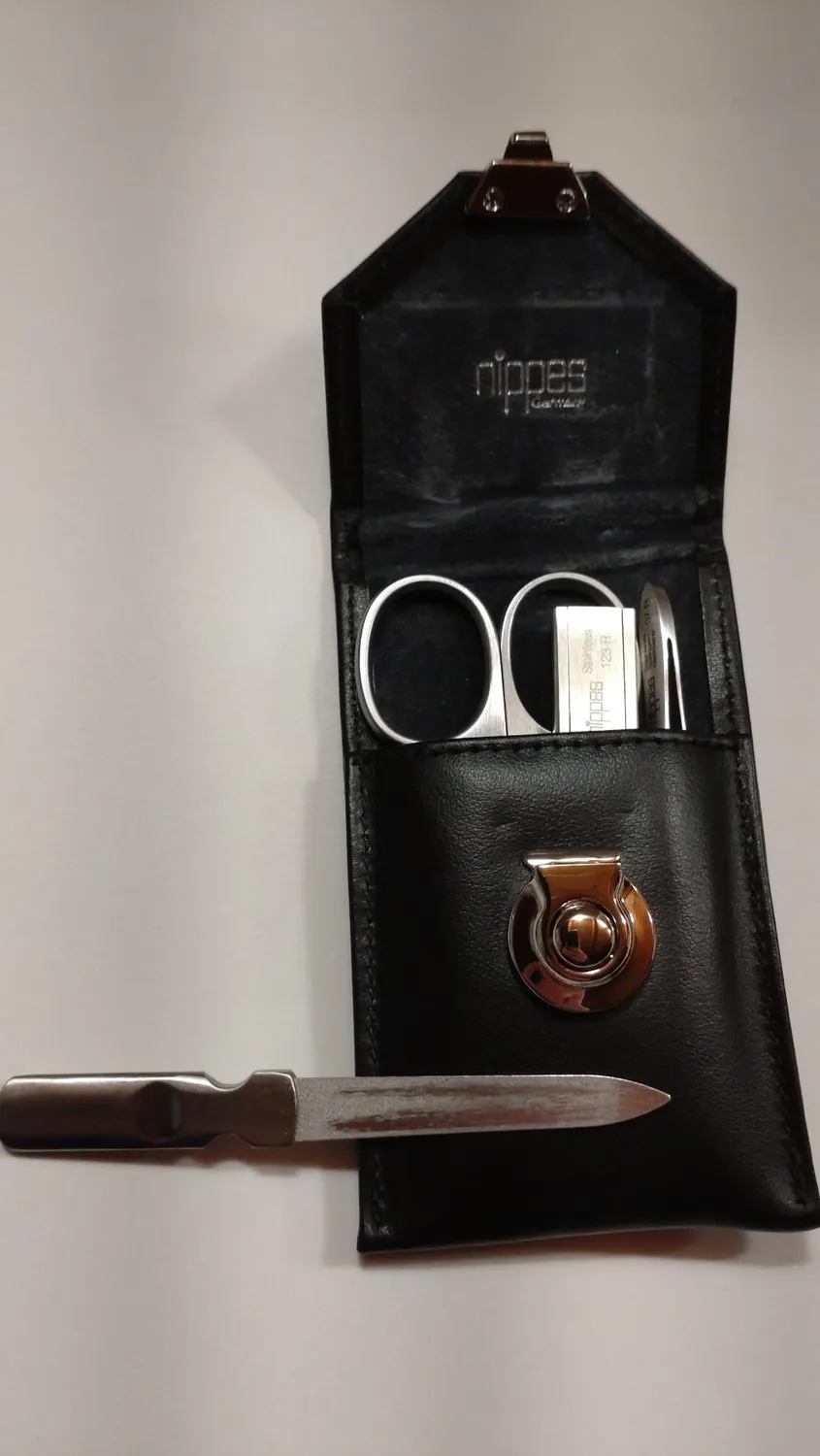 Nippes Solingen Locks Maniküre Set 5-teilig Leder schwarz