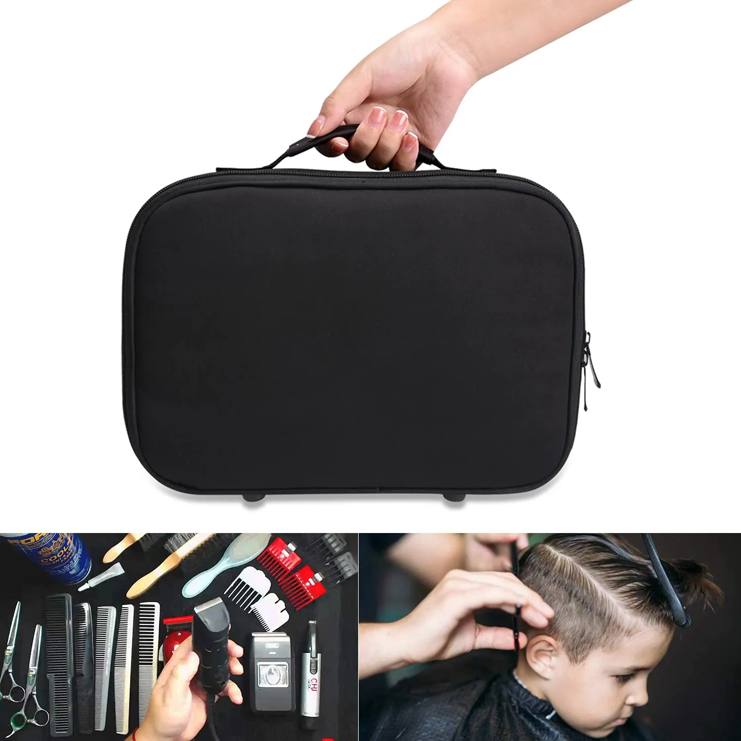 Noverlife Friseurtasche Schwarz Organizer groß