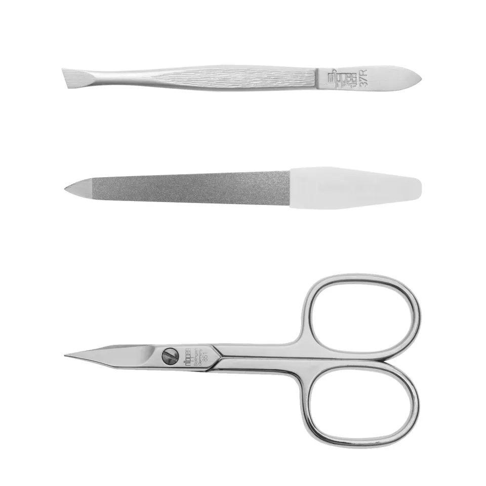 Nippes Solingen Premium Line Seam Maniküre Set 3-teilig Leder