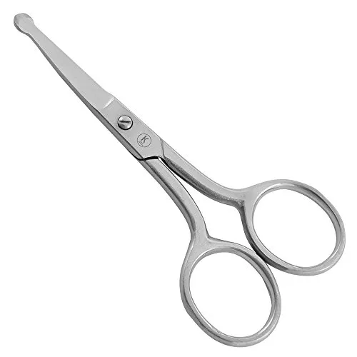 K-Pro Nasenhaarschere Ohrenschere Schere Edelstahl 9 cm abgerundet