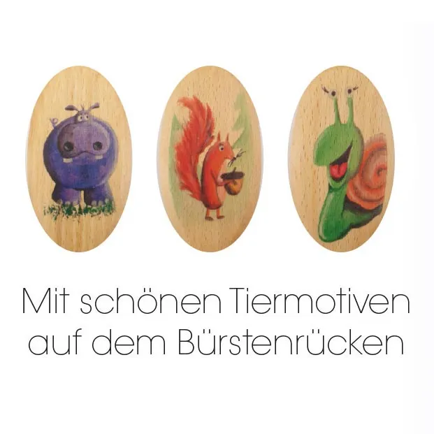 Canal Instrumente Kinderhaarbürste Naturborsten Buchenholz
