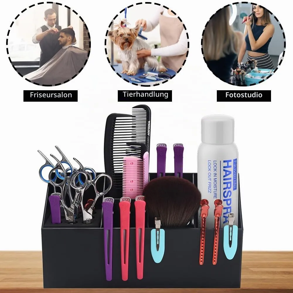 Noverlife Scherenhalter Box Aufbewahrung 26,5 cm Schwarz groß