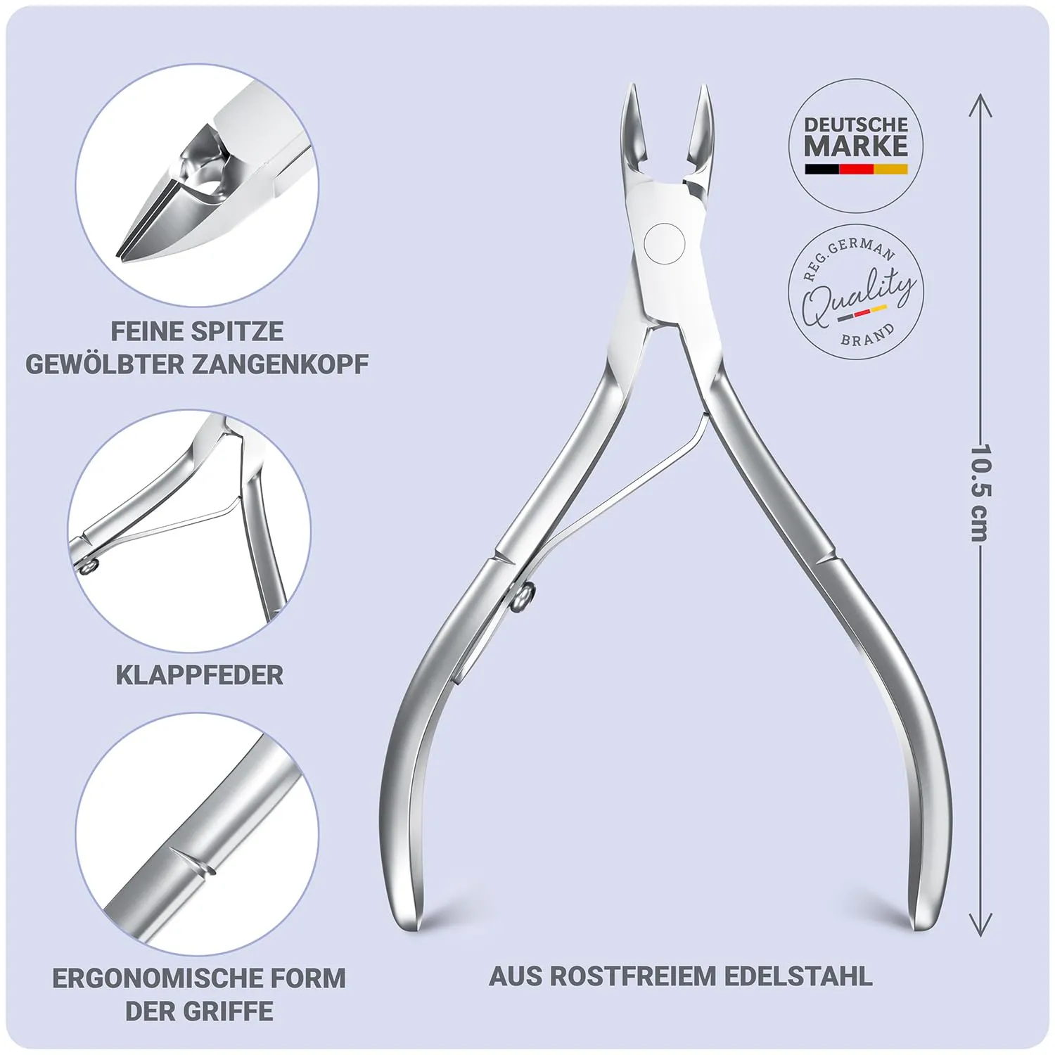 Titania Hands Nagelhautzange 10 cm Edelstahl Cutter