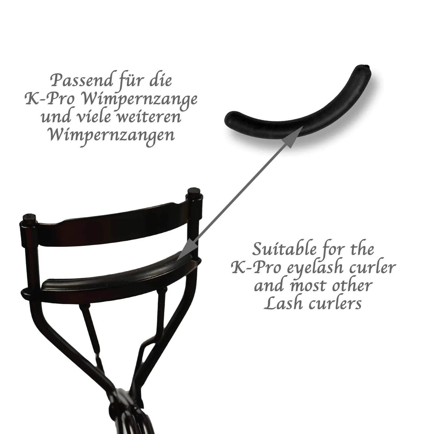 K-Pro Wimpernzange Ersatzpads Silikon 10 Stück schwarz