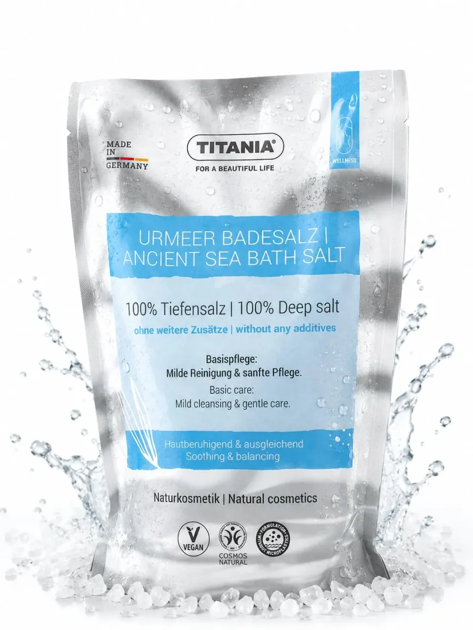 Titania Urmeer Badesalz 450 g Tiefensalz pur