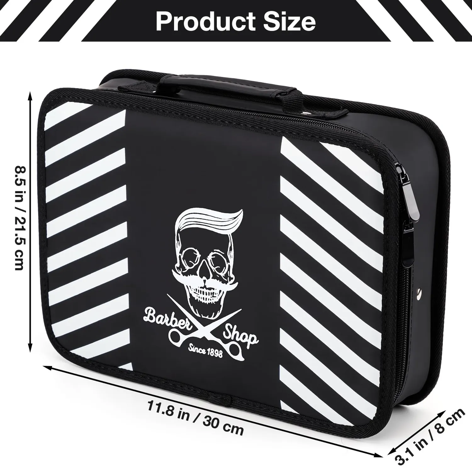 Noverlife Friseurtasche Totenkopf Werkzeugtasche 30 cm