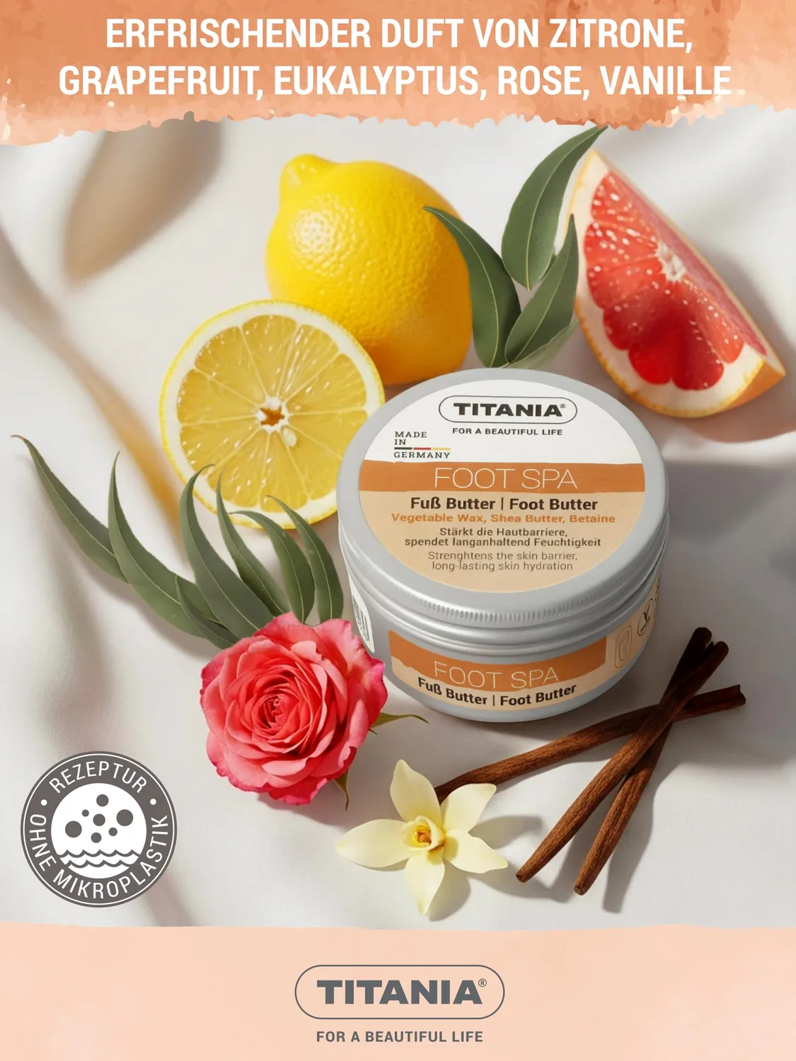 Titania Fußbutter Fußcreme 100 ml Sheabutter