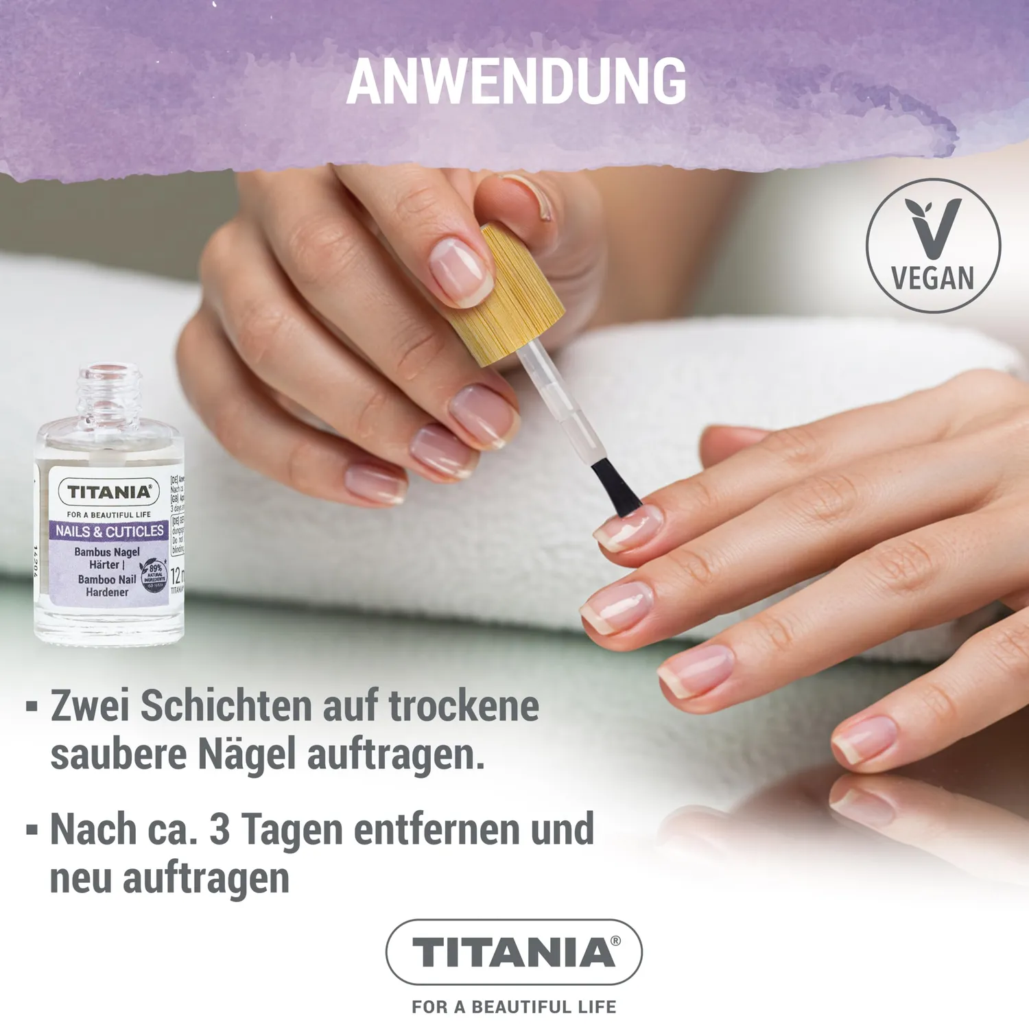 Titania Bambus Nagelhärter 12ml vegan gegen brüchige Nägel