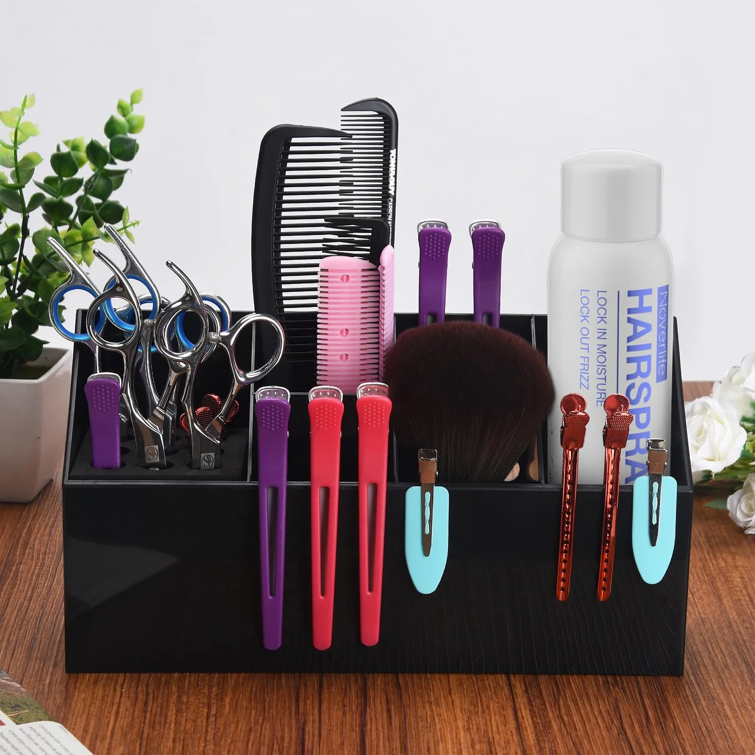 Noverlife Scherenhalter Box Aufbewahrung 26,5 cm Schwarz groß