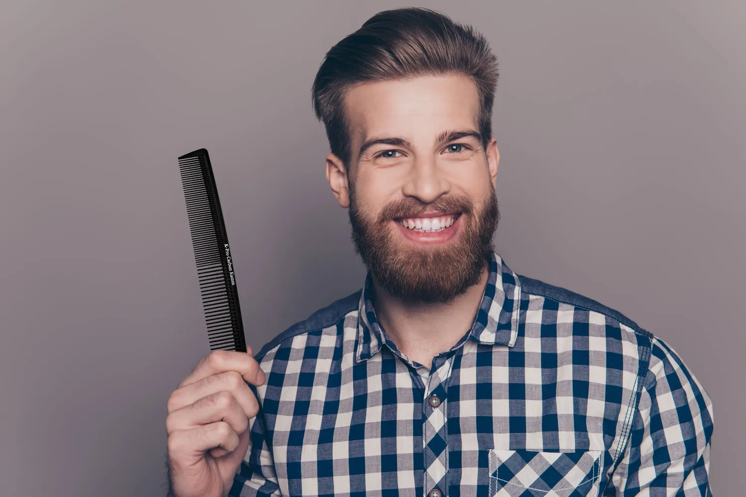 K-Pro Carbon Kamm 17 cm antistatisch Haarkamm