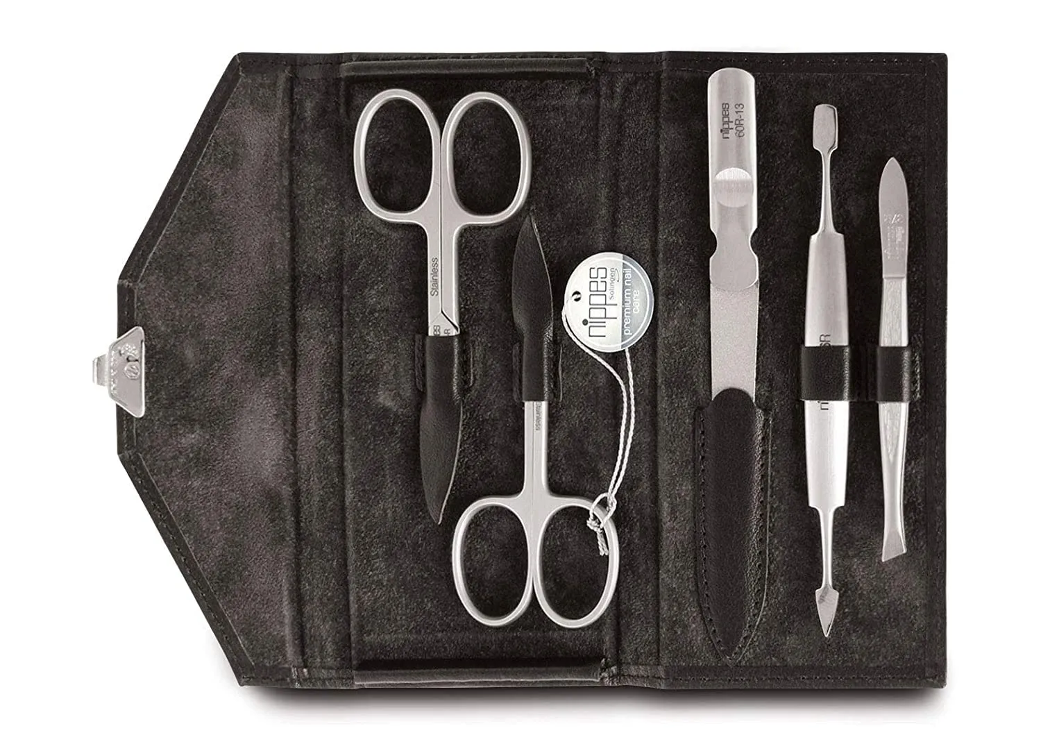 Nippes Solingen Locks Maniküre Set 5-teilig Leder schwarz
