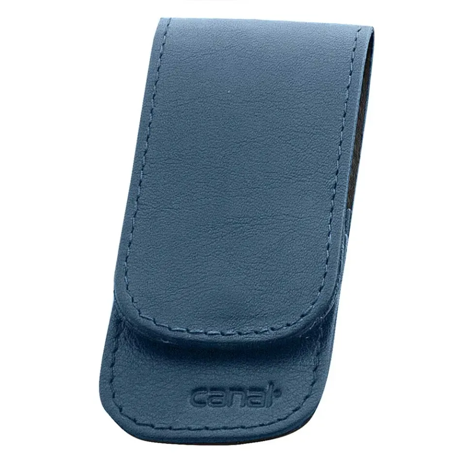 Canal Reise-Etui Leder leer blau
