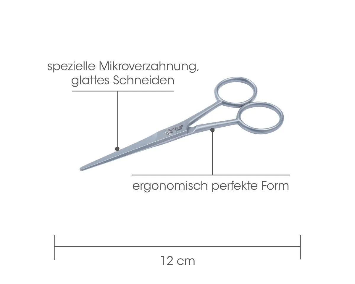 Canal 1020-01 Bart- und Haarschere 12 cm rostfrei