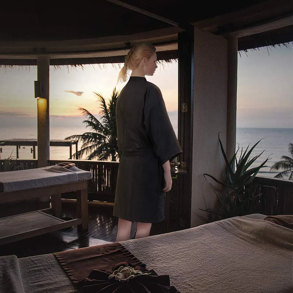 Noverlife Spa Kimono Kundenumhang schwarz Einheitsgröße