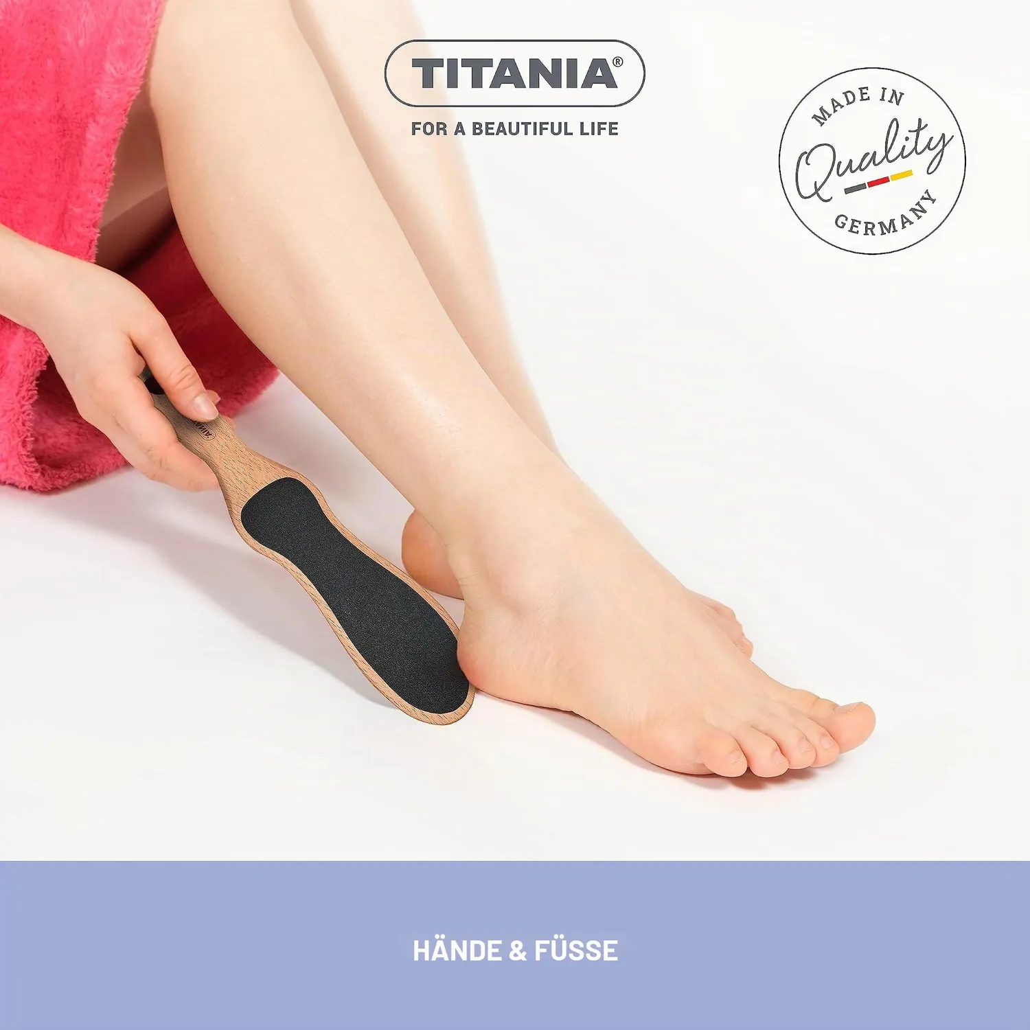 Titania Hands & Feet Holzfussfeile grob & fein Buchenholz
