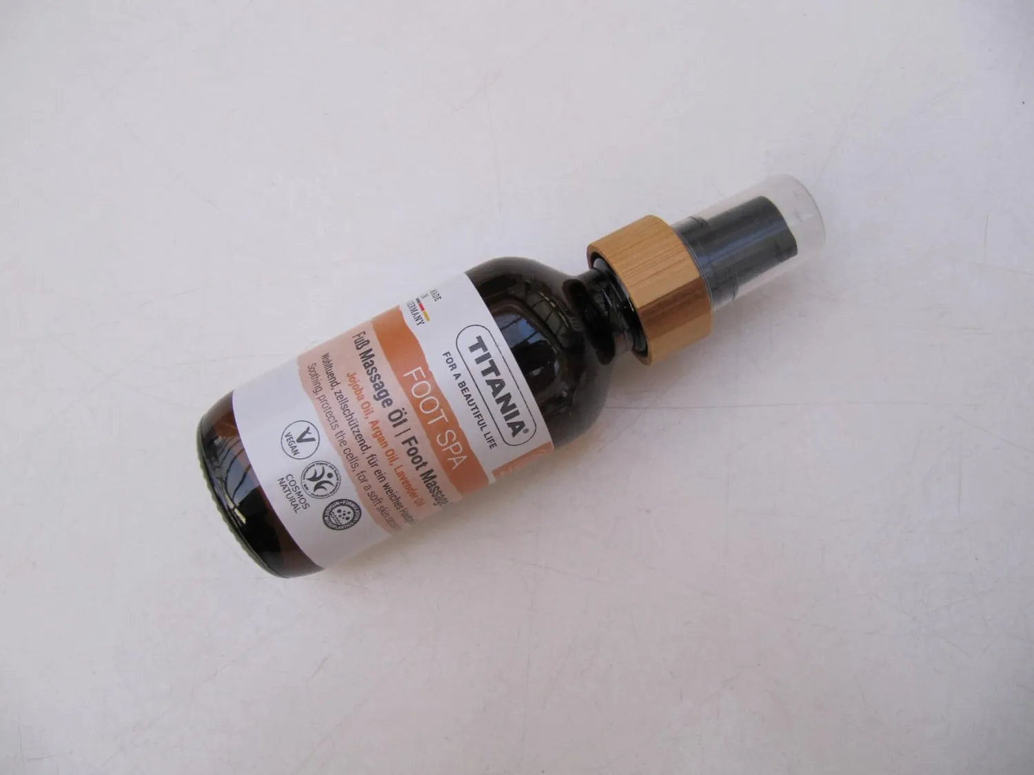 Titania Fuß Massage Öl 58 ml vegan Jojoba Argan