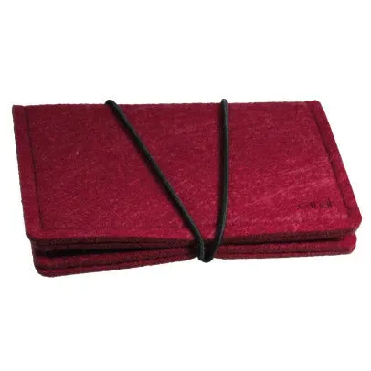 Canal Instrumente Maniküre-Etui Filz rot leer 14,5 cm